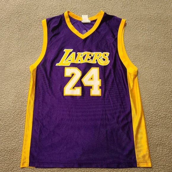 NBA Other - NBA Men's Purple Yellow Kobe Bryant #24 Basketball Jersey Size Large